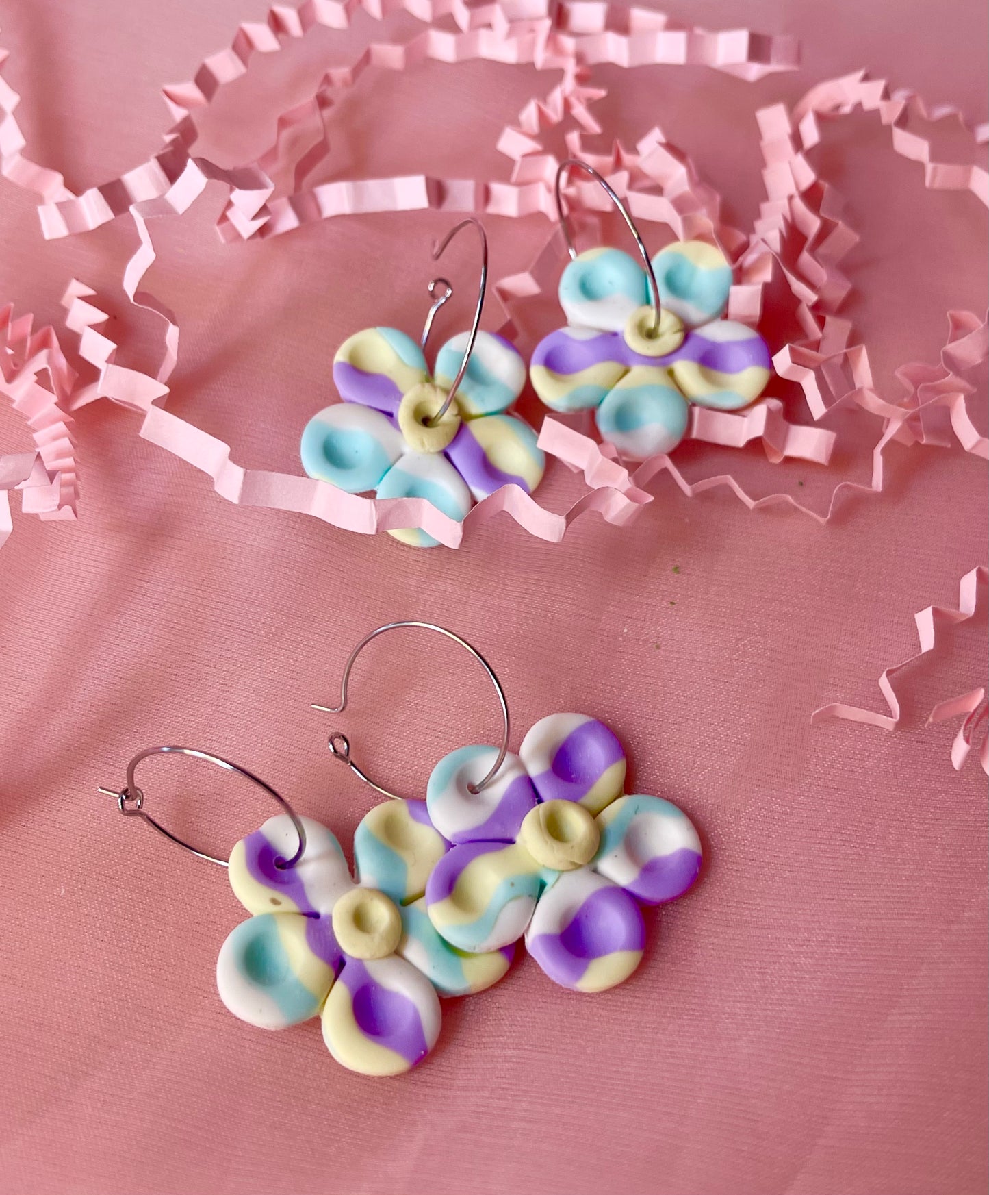 Power Flower Hoop earrings