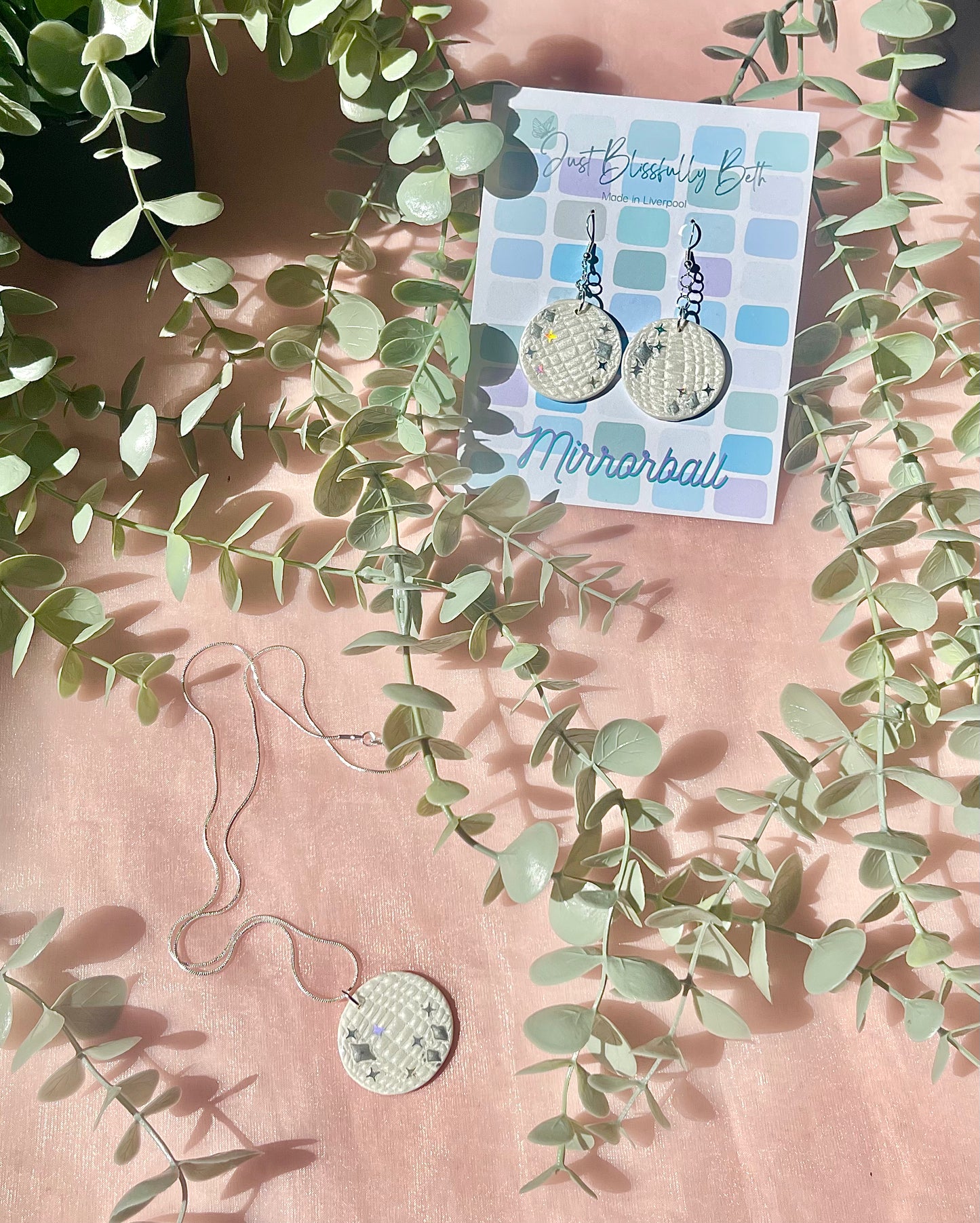 Clay Mirrorball earrings