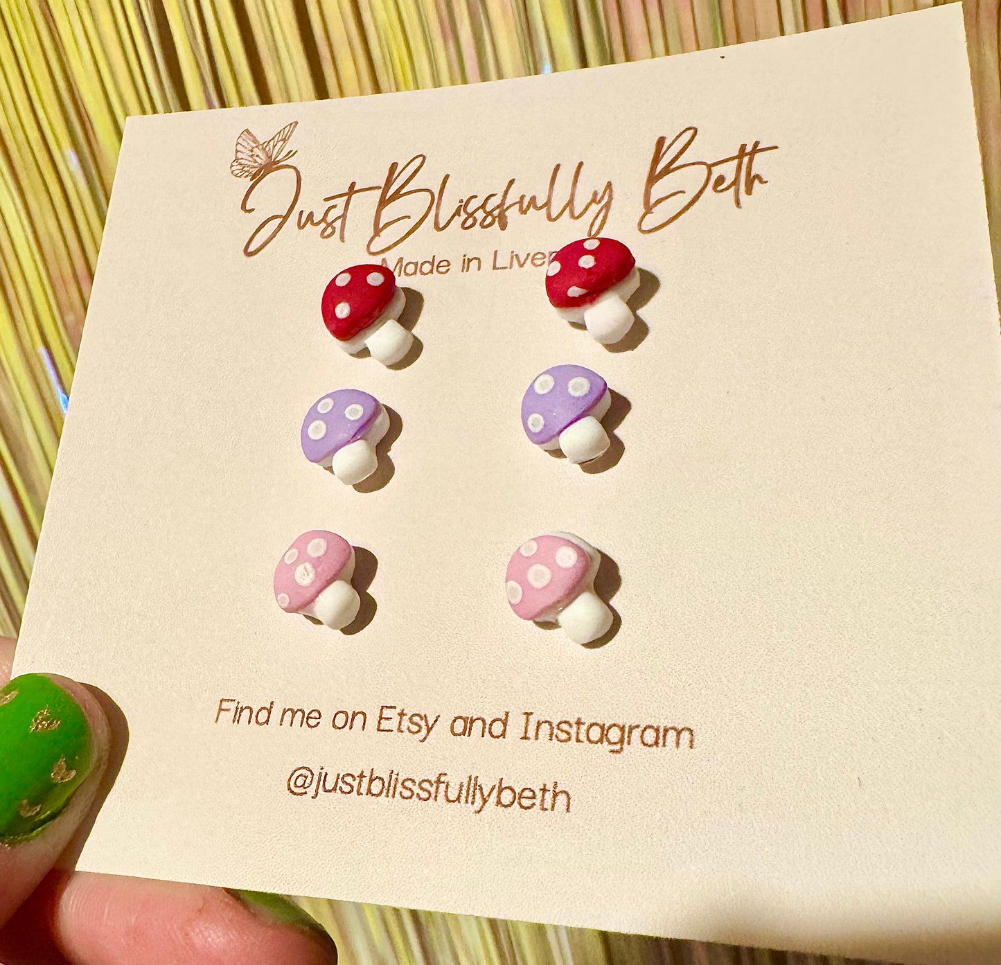Mini Mushroom Studs