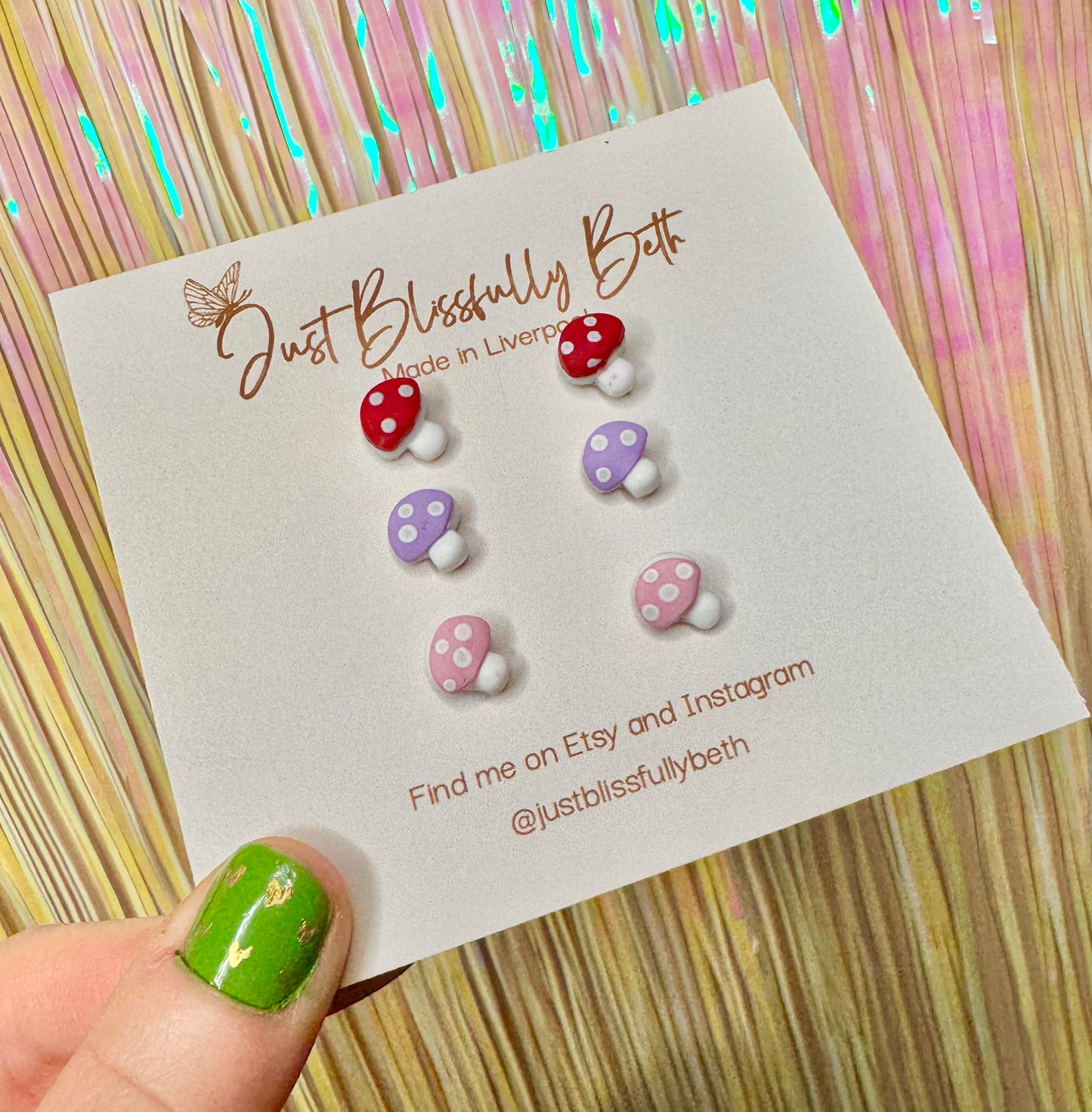 Mini Mushroom Studs