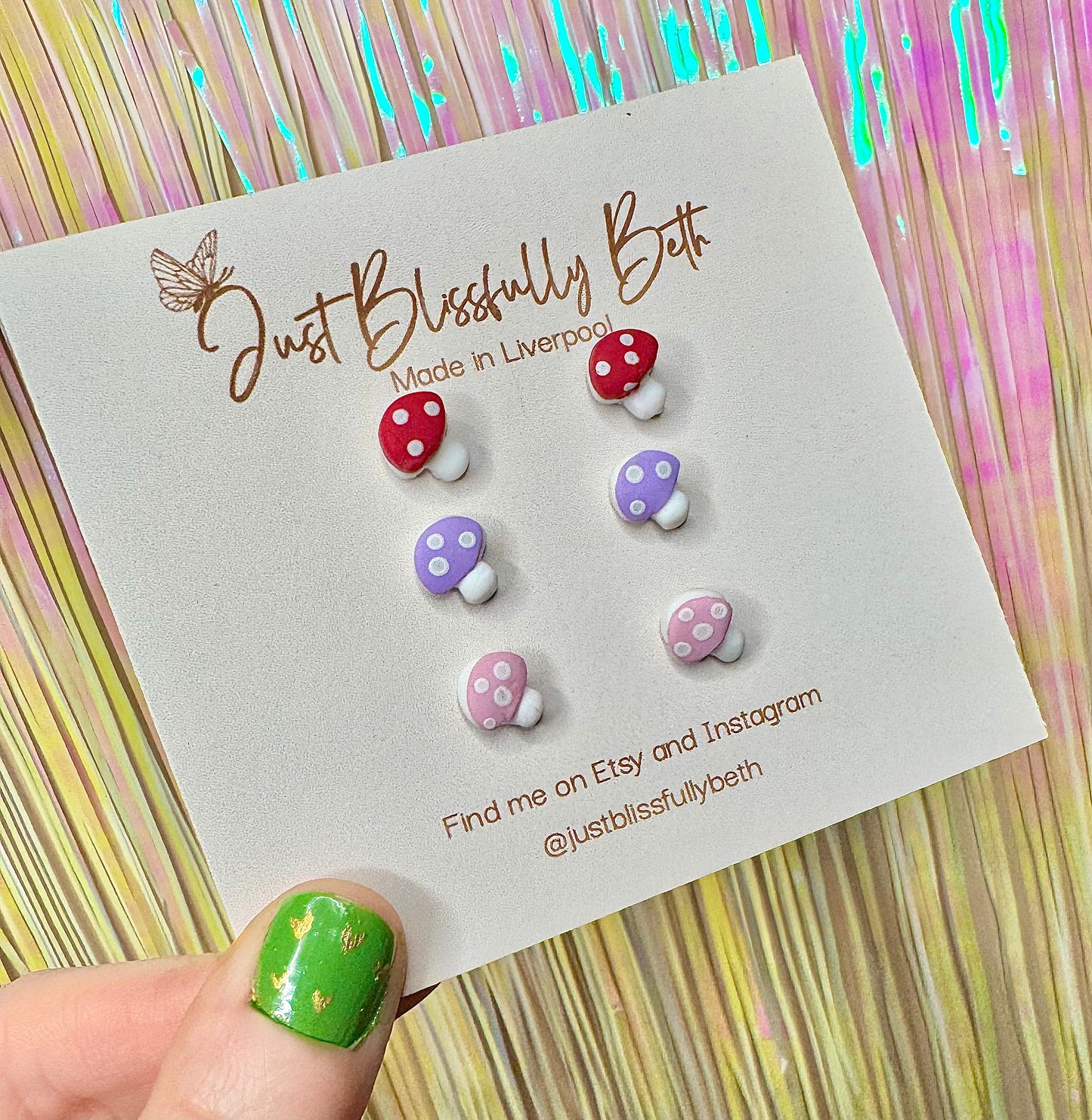 Mini Mushroom Studs