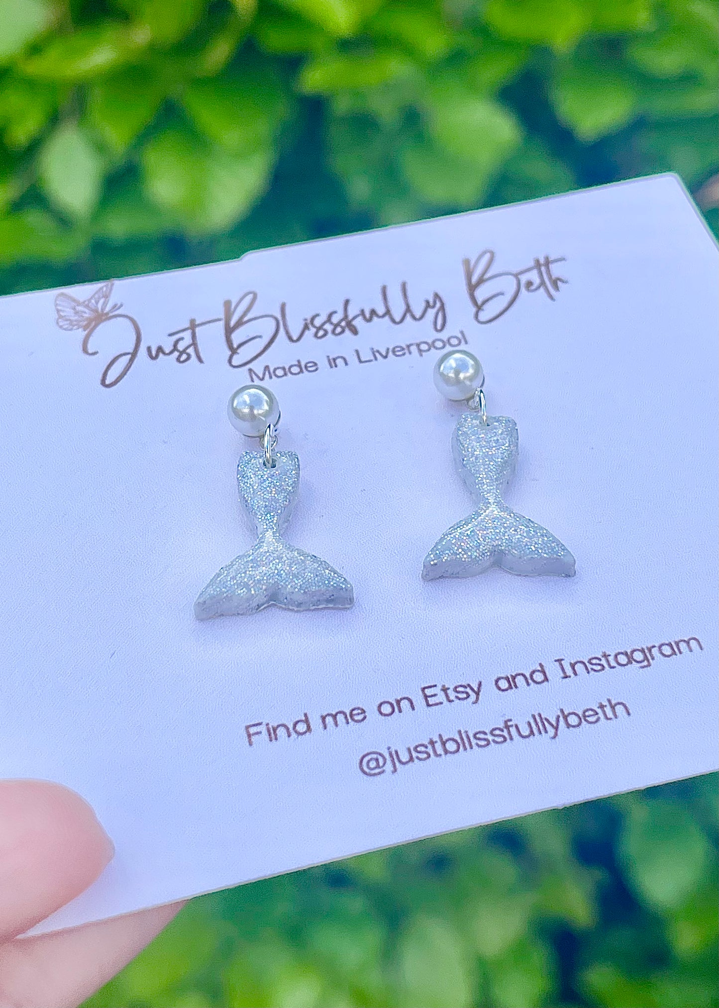 Mermaid tail clay studs