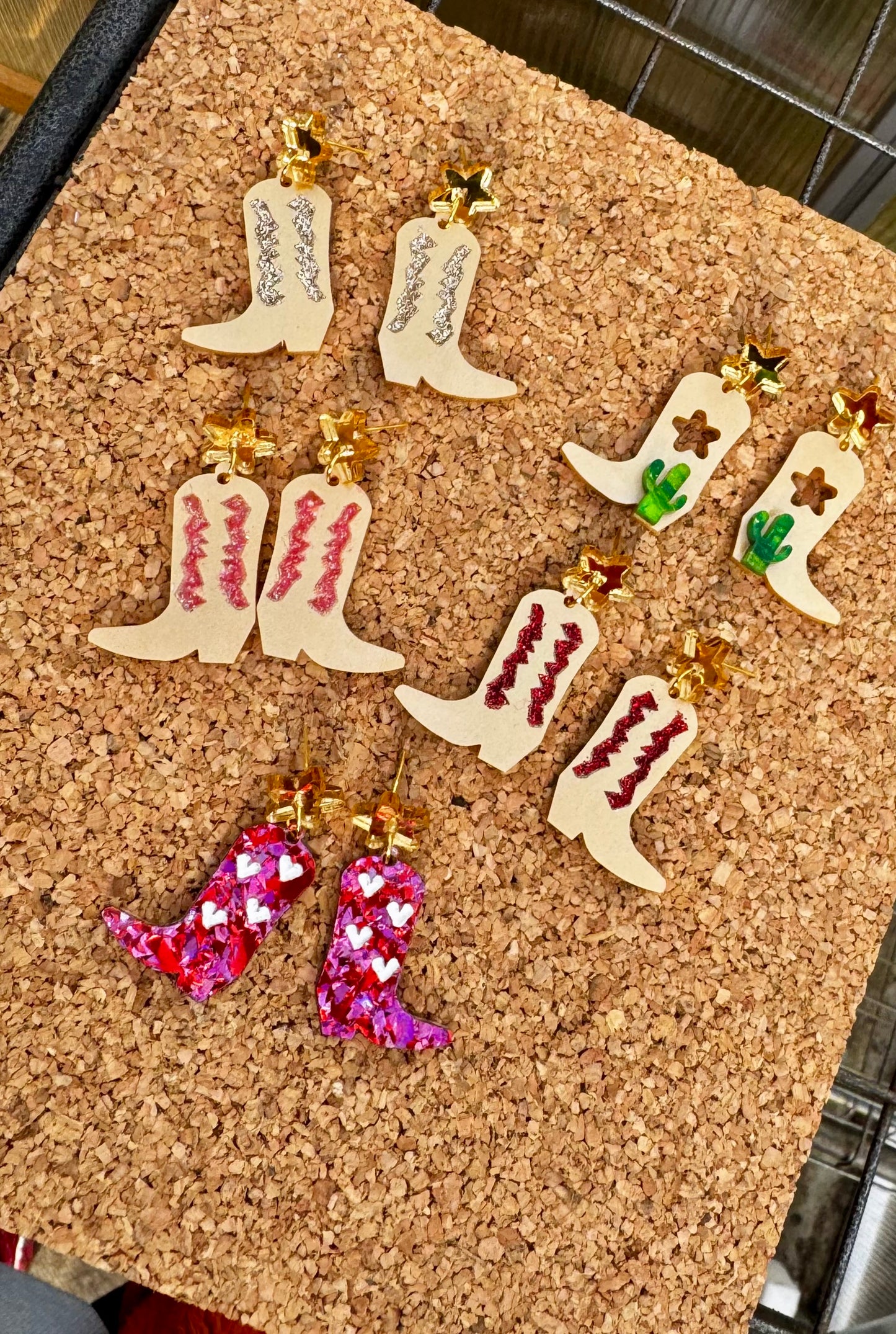 Cowgirl Booties -Pink Sparkle