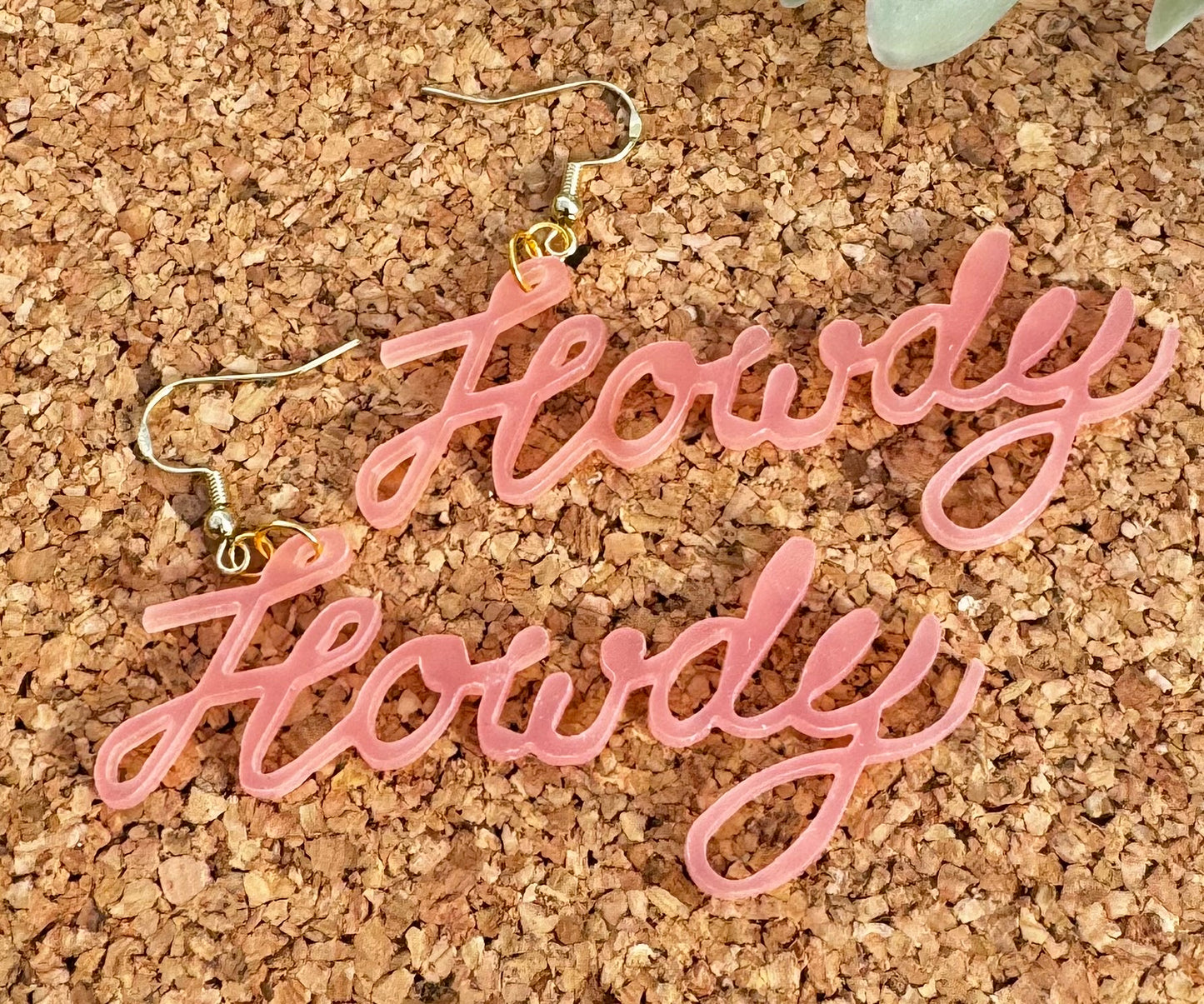 Howdy cowgirl earrings