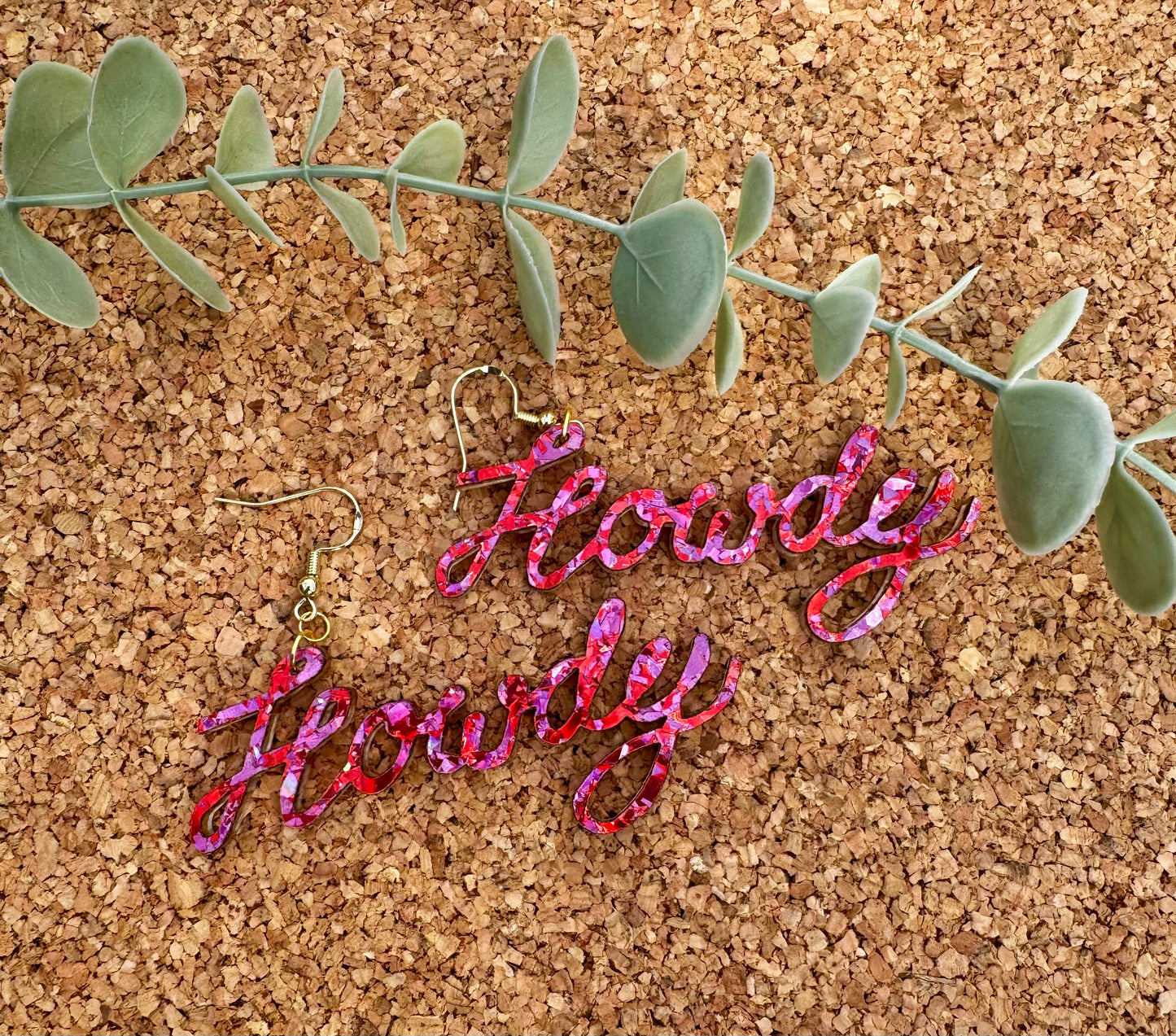 Howdy cowgirl earrings