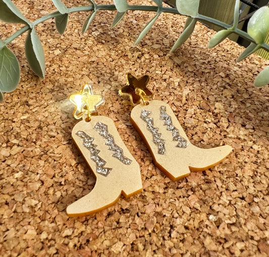 Cowgirl Booties - Glitter detailed