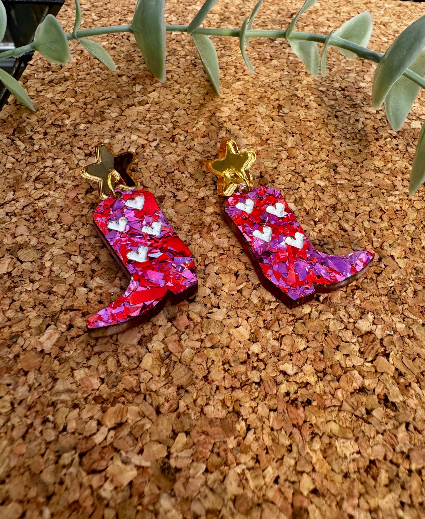 Cowgirl Booties -Pink Sparkle