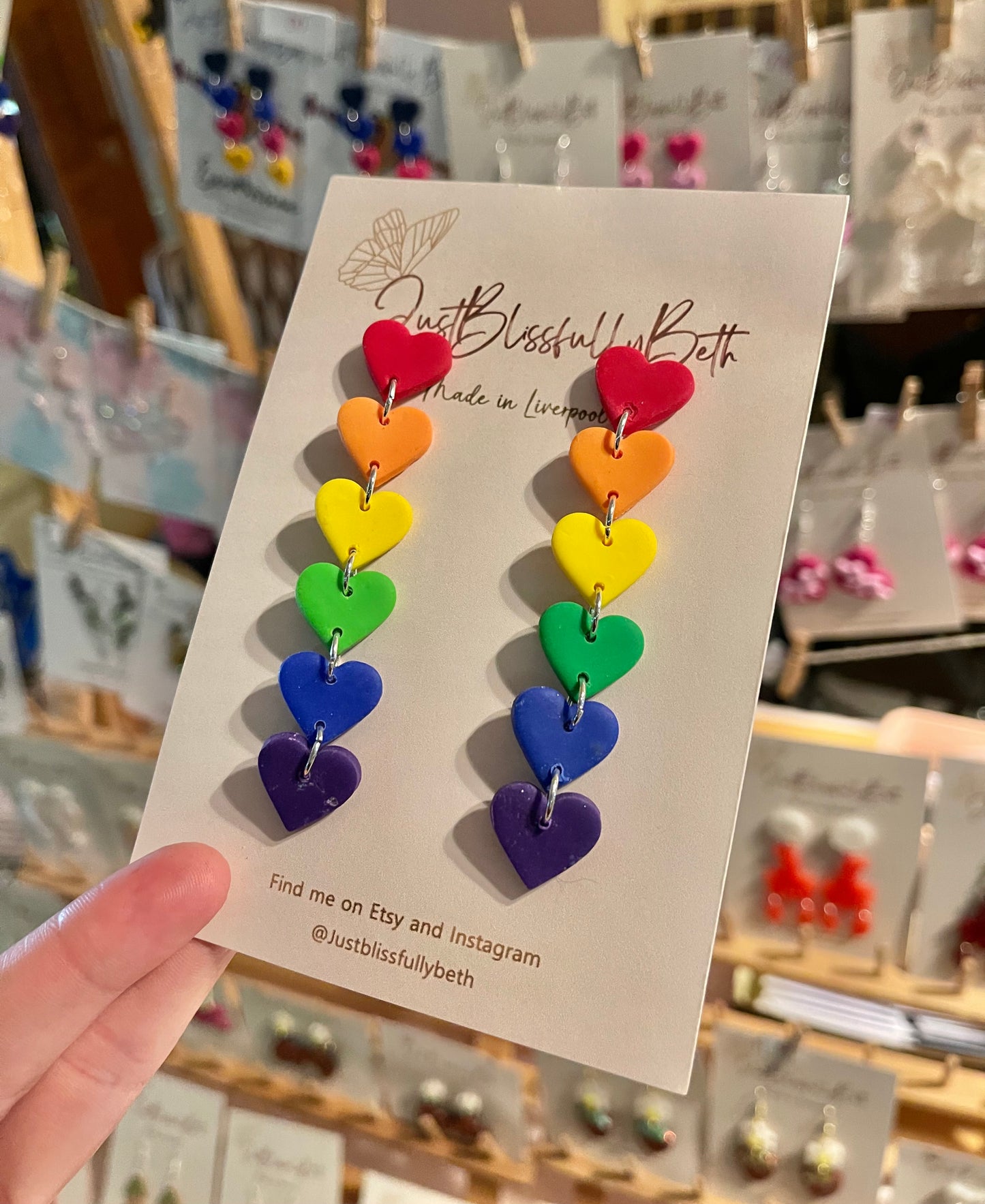 Rainbow Pride Heart Earrings