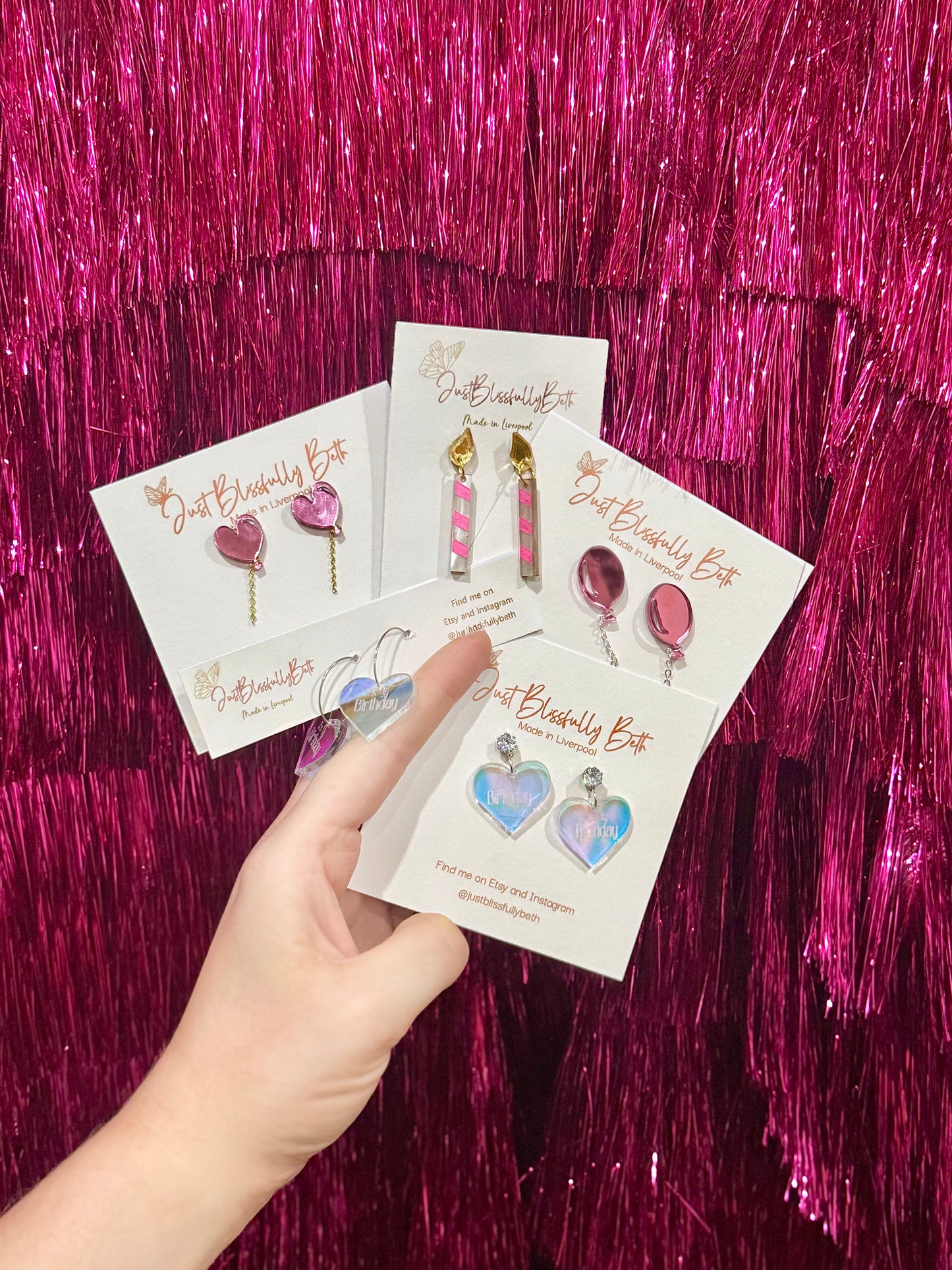 Acrylic Its' My Birthday Earrings