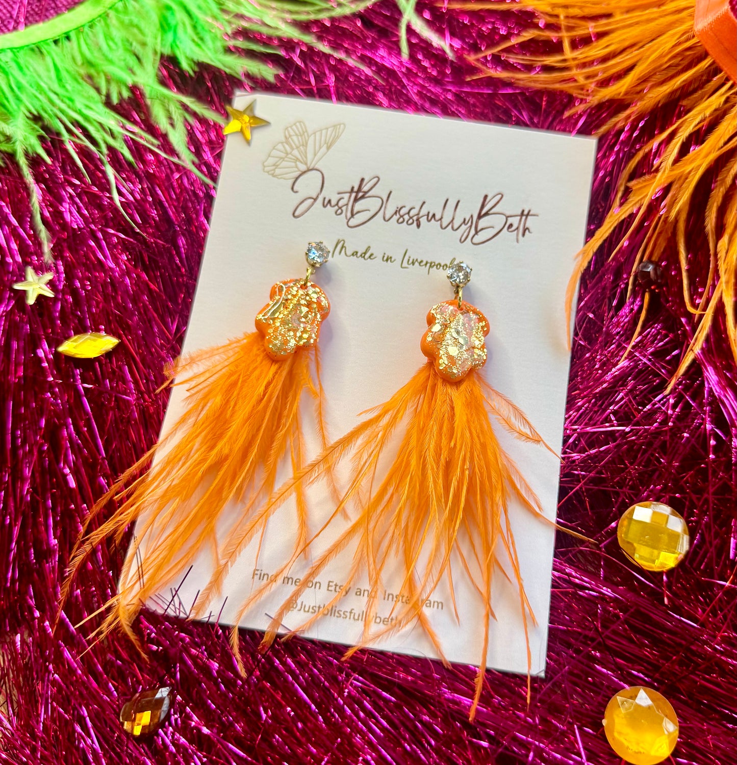 KITTYS Feathered Earrings