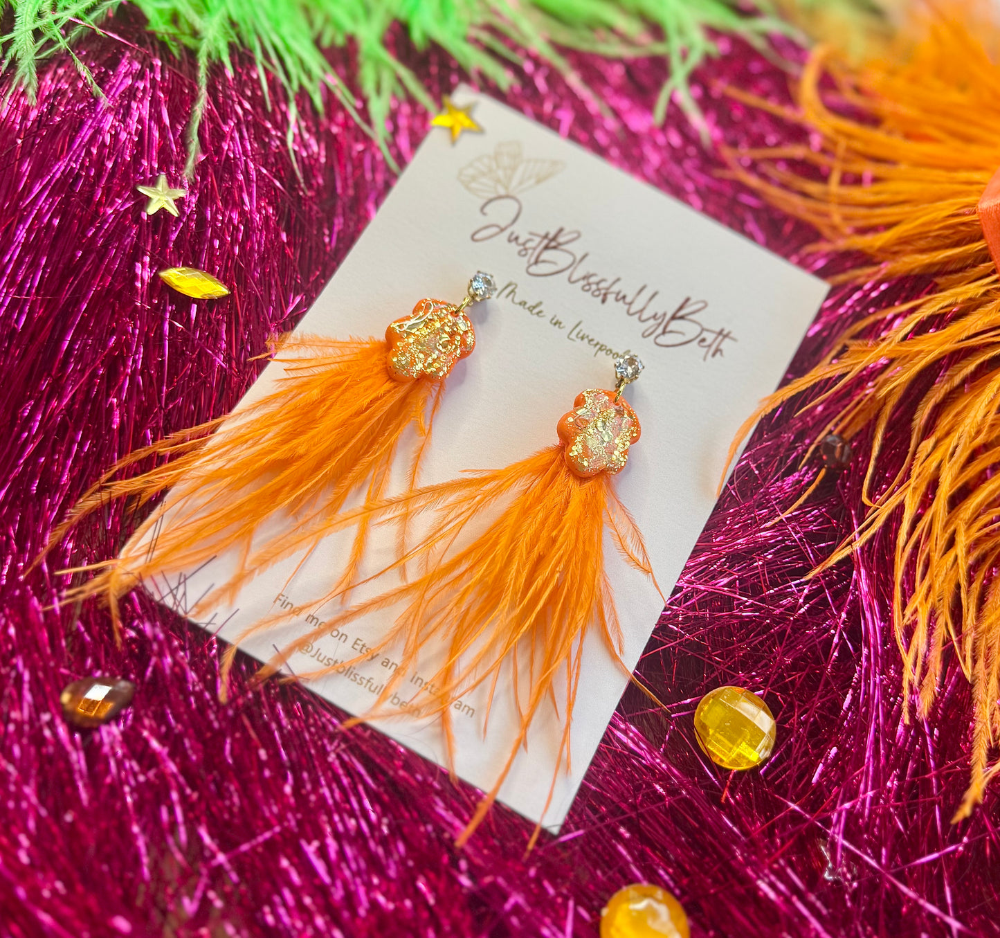 KITTYS Feathered Earrings
