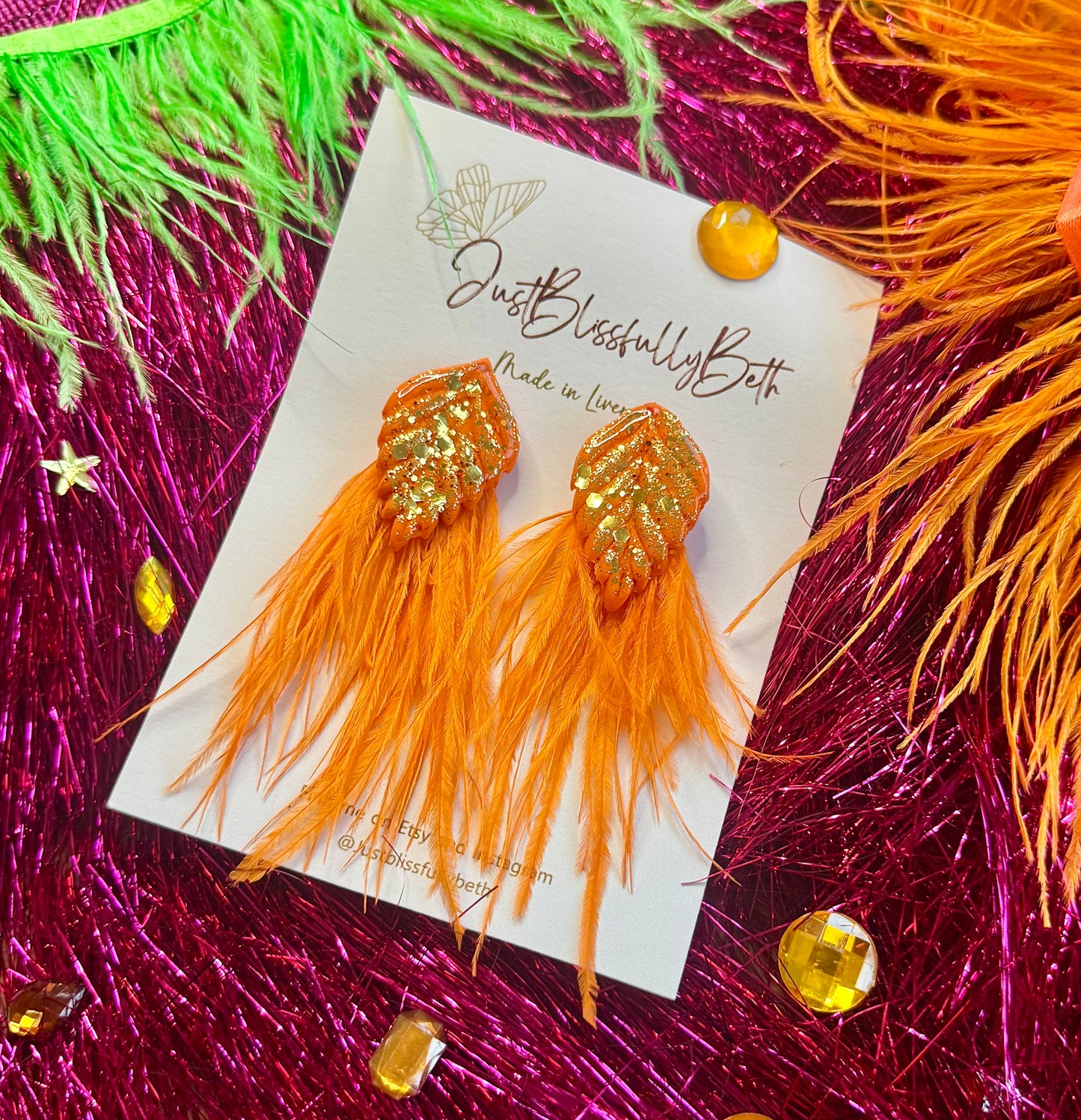 KITTYS Feathered Earrings