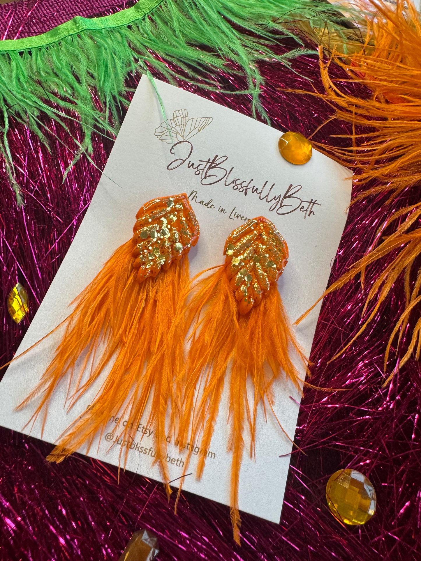 KITTYS Feathered Earrings