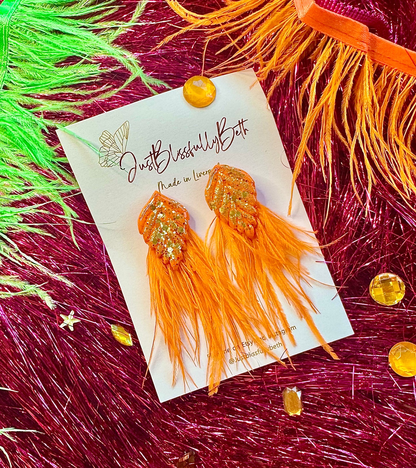 KITTYS Feathered Earrings