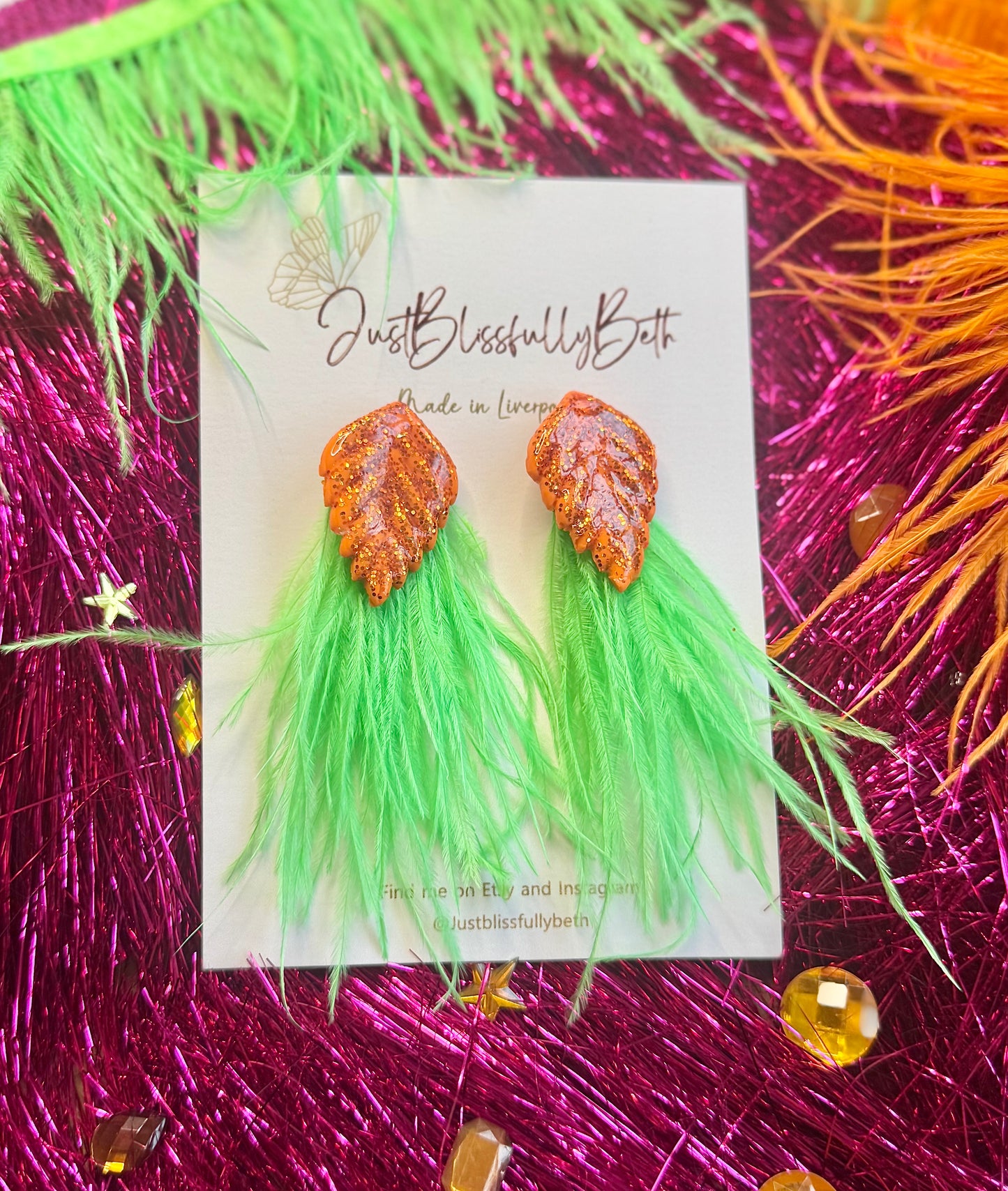 KITTYS Feathered Earrings