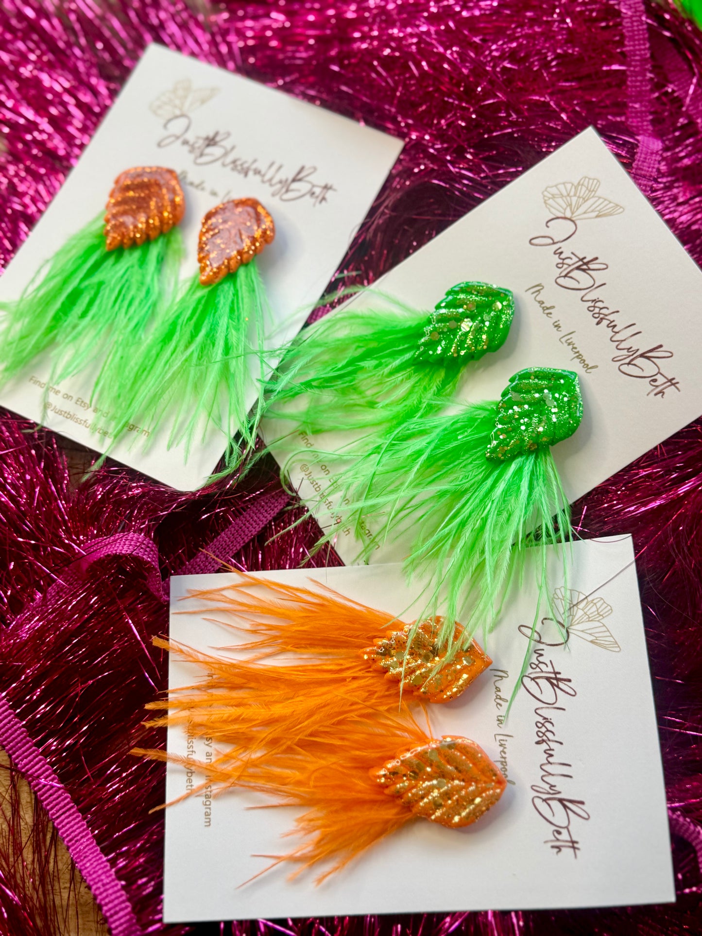 KITTYS Feathered Earrings