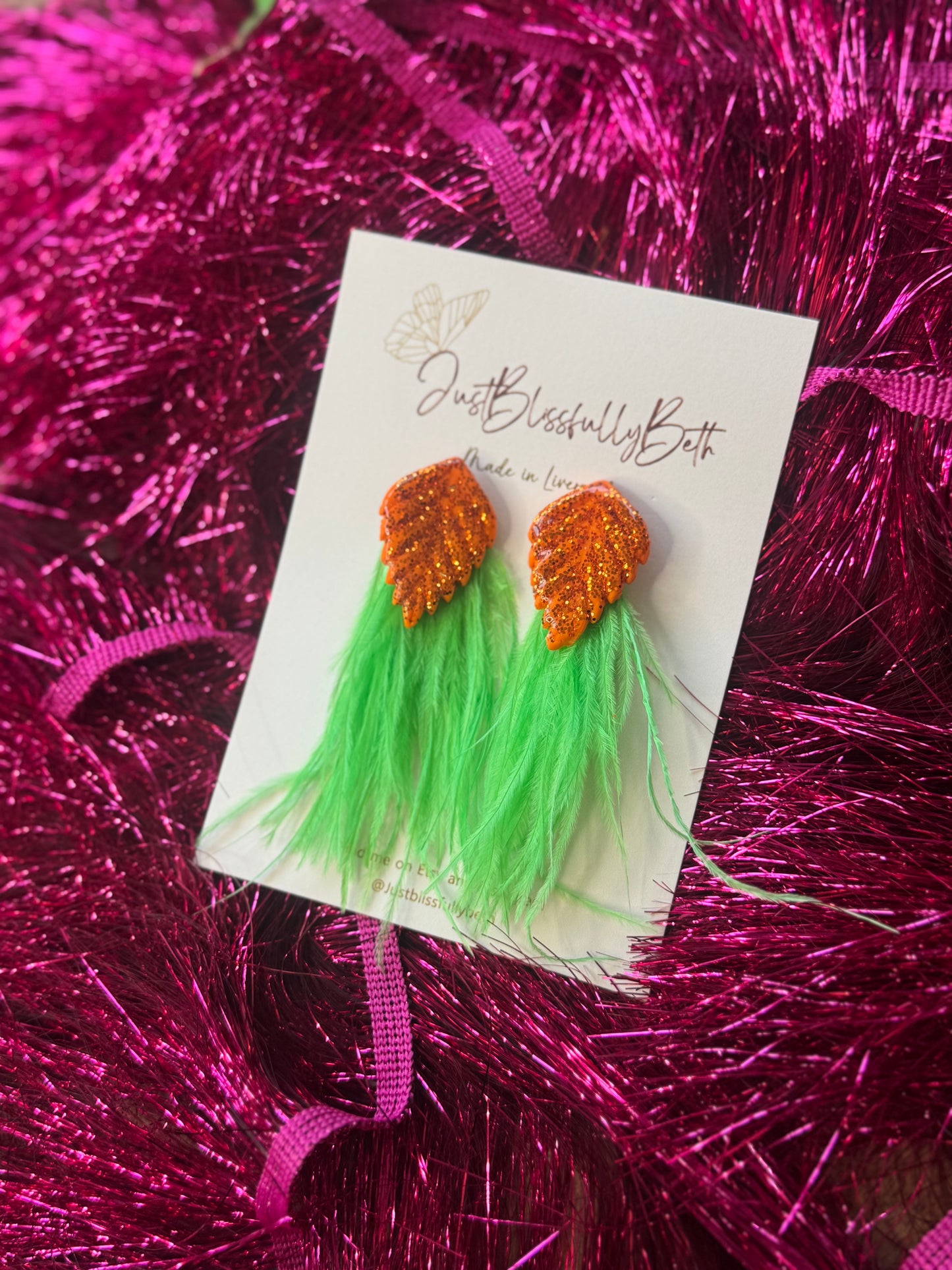 KITTYS Feathered Earrings
