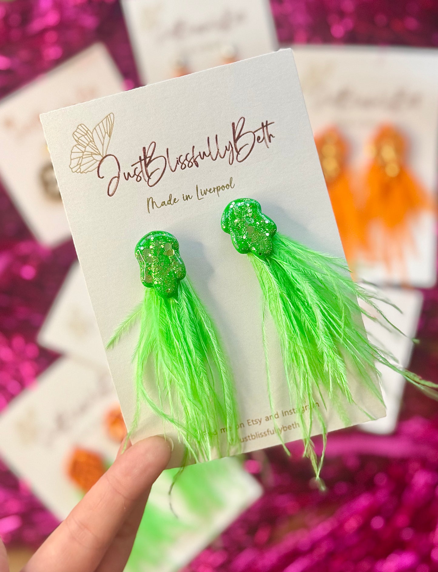 KITTYS Feathered Earrings
