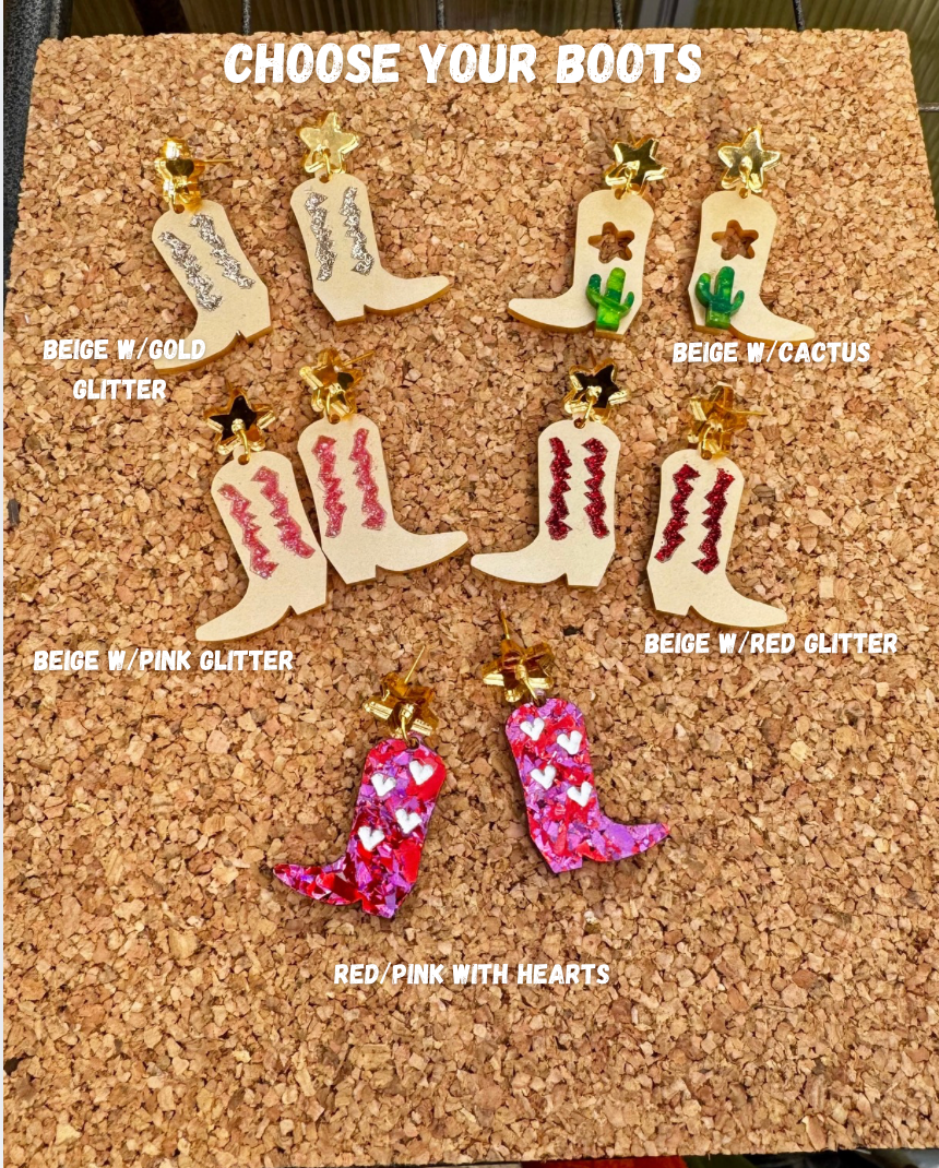 Cowgirl Booties - Glitter detailed